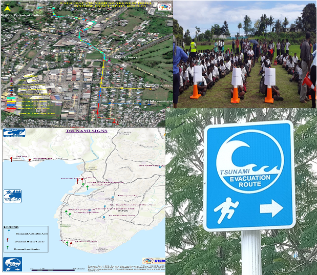 WTAD Fiji Tsunami Drill and signage
